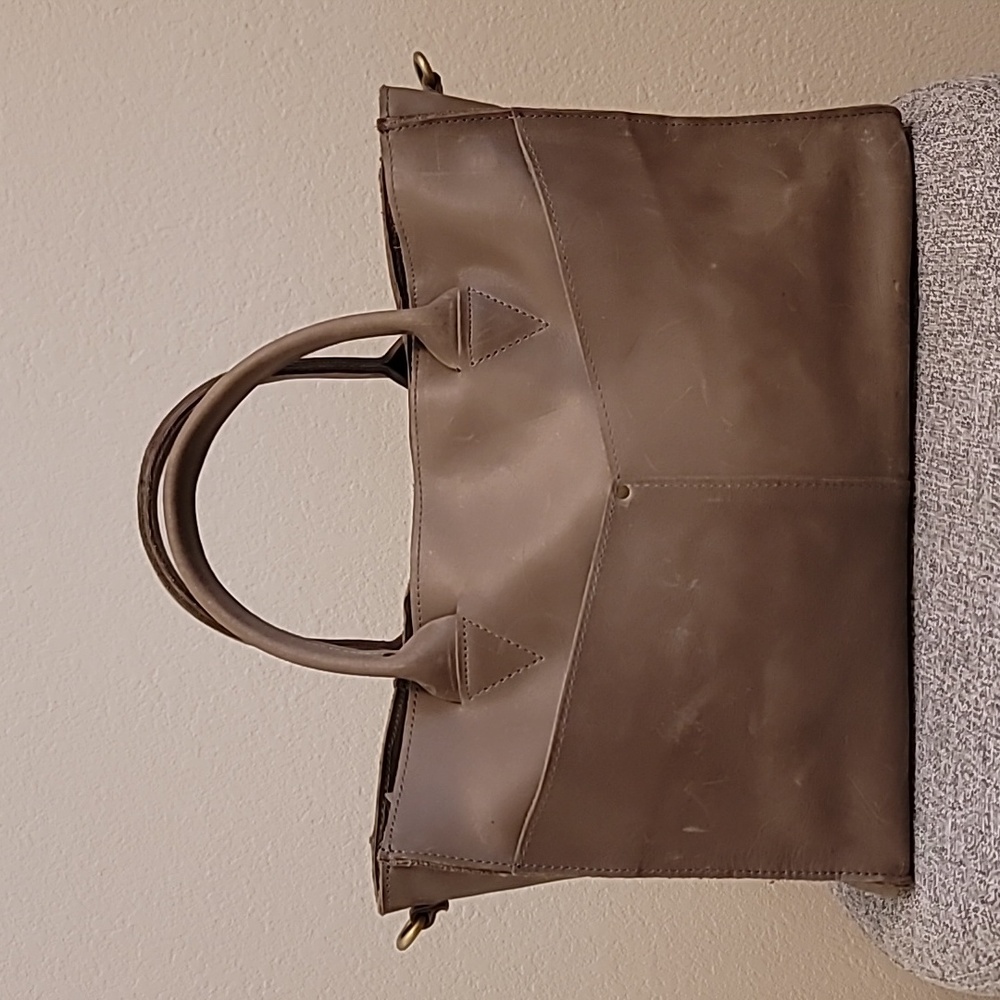 Raven + Lily Karem Convertible Leather Handbag, Gray - Picture 3 of 6